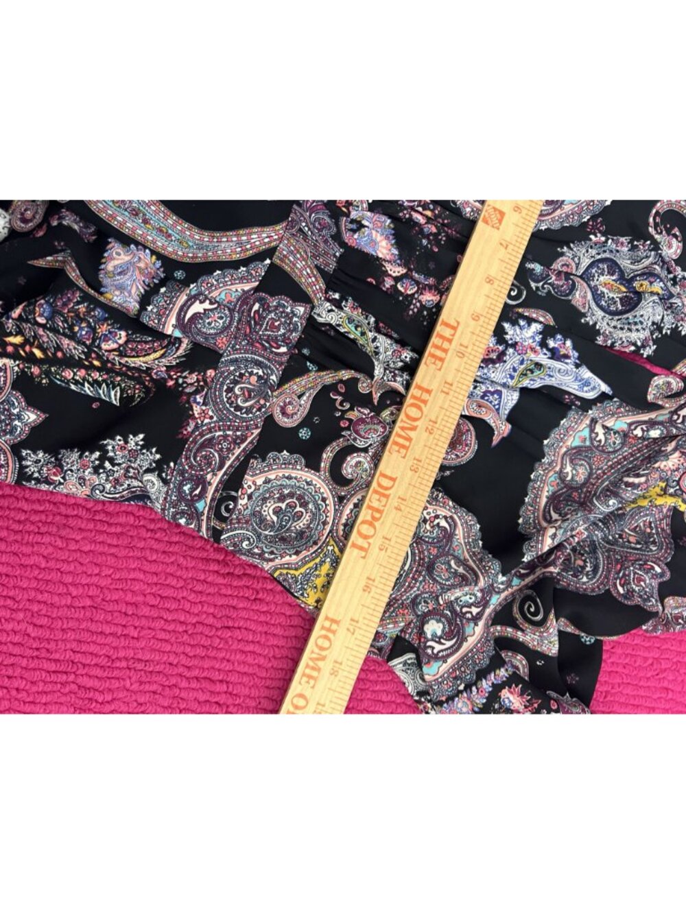 Express Womens 8 Colorful Artsy Paisley Long Sleeve Plunge Tie Neck Maxi Dress - Picture 6 of 8